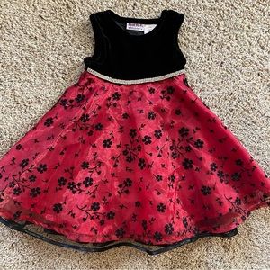 Girls Toddler 2-Piece Holiday Fall/Winter Formal Dress